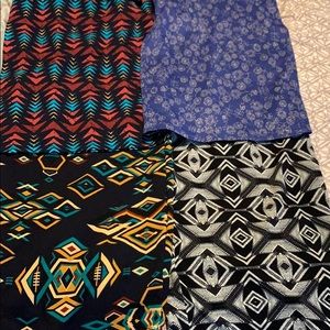 4 Lularoe xs cassie skirts